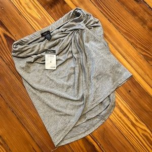 NWT Rue21 Medium Gray Mini Skirt with Ruffle